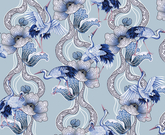 Simone Guidarelli® | Wings of Water Blue Ink | Ceramic tiles | Officinarkitettura