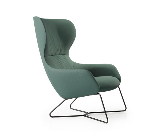 Amelia Wing Chair - Sled Base | Poltrone | Boss Design