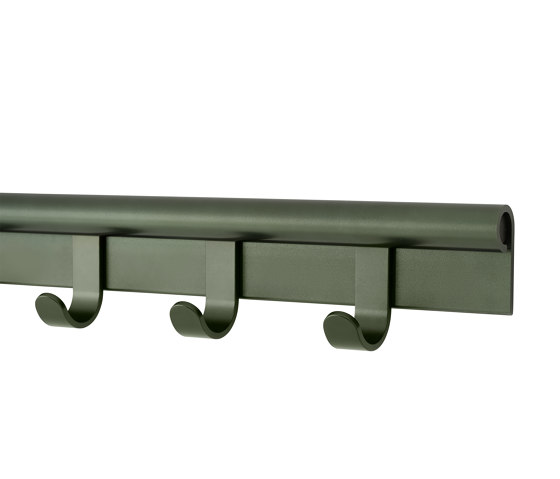 Coil Coat Rack | 100 cm / 39.4" - Dark Green | Hook rails | Muuto