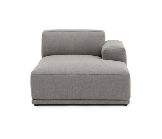 Connect Soft Modular Sofa | Right Armrest Chaise Longue (H) - Re-wool 128 | Divani | Muuto