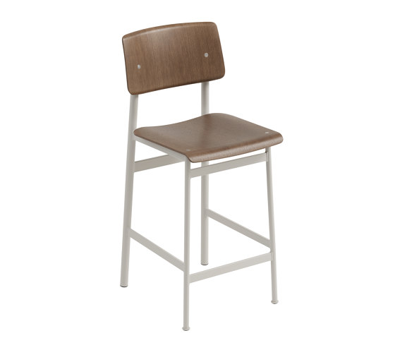 Loft Bar Stool - Stained Dark Brown/Grey | Bar stools | Muuto