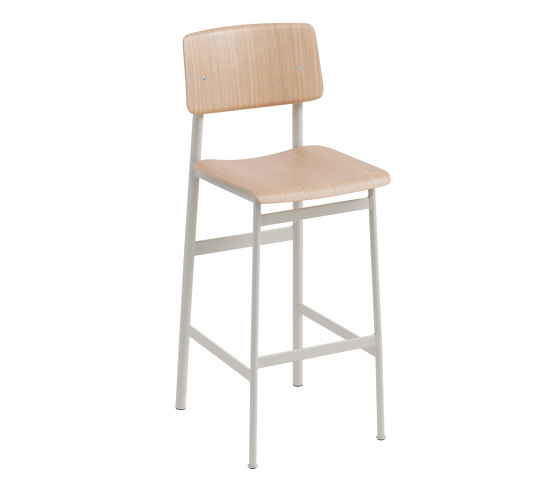 Loft Counter Stool - Oak/Grey | Bar stools | Muuto