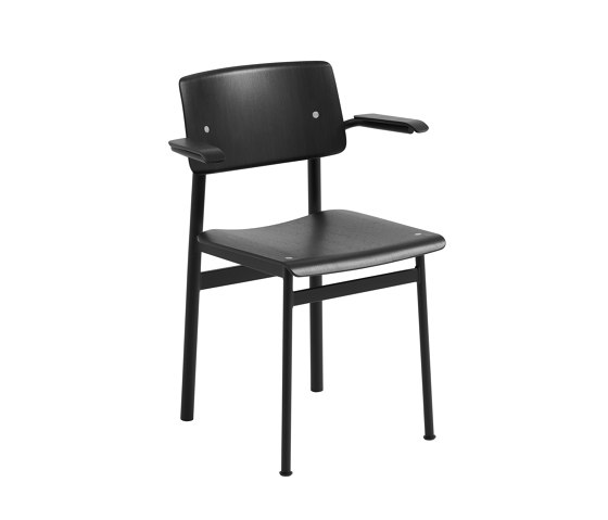 Loft Chair W. Armrest - Black/Black | Sedie | Muuto