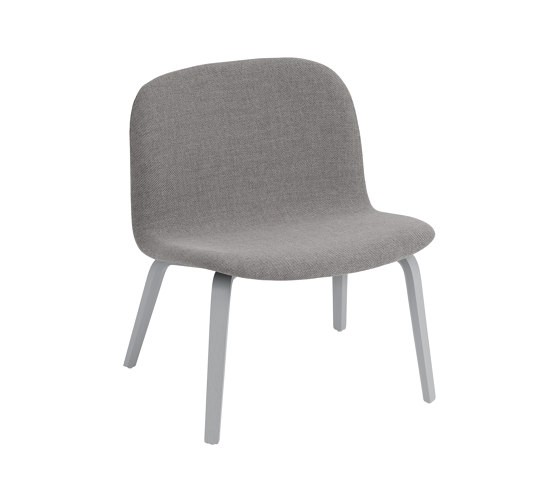 Visu Lounge Chair | Wood Base - Re-wool 108/ Grey | Sessel | Muuto