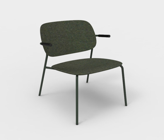 Hale PET Felt Lounge Chair Armrests | Fauteuils | De Vorm
