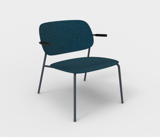 Hale PET Felt Lounge Chair Armrests | Sessel | De Vorm