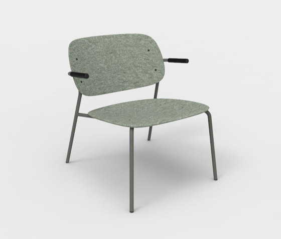 Hale PET Felt Lounge Chair Armrests | Fauteuils | De Vorm