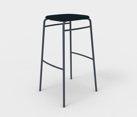 Twist PET Felt Bar Stool Upholstered | Bar stools | De Vorm