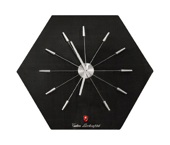 TONINO LAMBORGHINI | Hexagon Carbon Wall Clock | Clocks | Formitalia