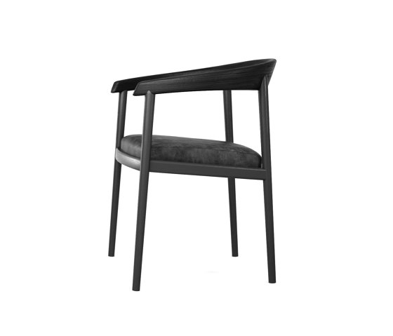 Chillax ARMCHAIR w/ LEATHER (Vintage Black) | Chairs | Karpenter