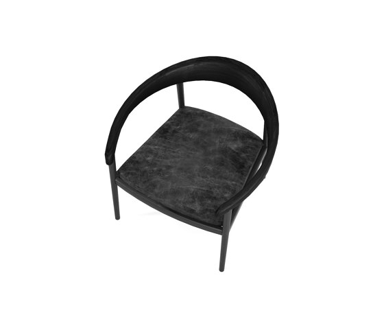 Chillax EASY CHAIR w/ LEATHER (Vintage Black) | Armchairs | Karpenter