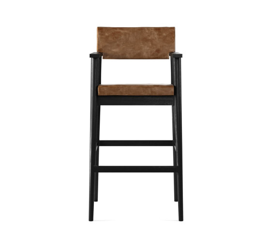 Vintage ARM BARSTOOL W/ LEATHER (VINTAGE BROWN) | Bar stools | Karpenter