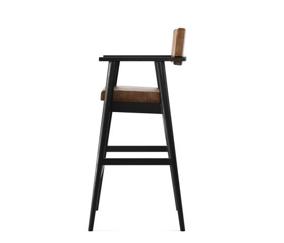 Vintage ARM BARSTOOL W/ LEATHER (VINTAGE BROWN) | Bar stools | Karpenter