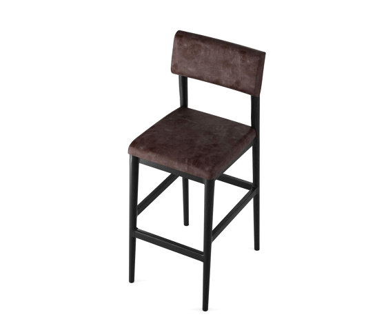 Vintage BARSTOOL W/ LEATHER (DARK BROWNIE) | Bar stools | Karpenter