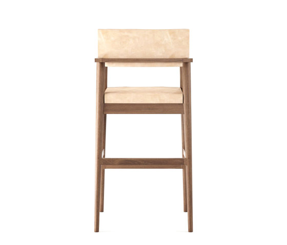 Vintage ARM BARSTOOL W/ LEATHER (AGED CREAM) | Bar stools | Karpenter