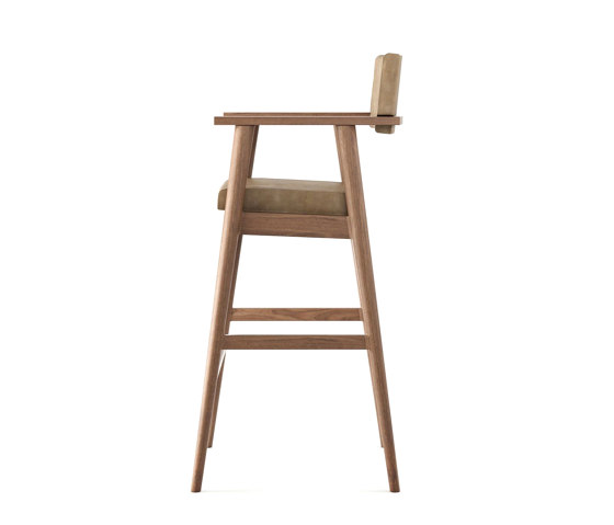 Vintage ARM BARSTOOL W/ LEATHER (SAFARI GREY) | Bar stools | Karpenter