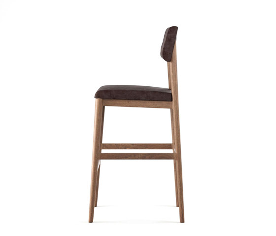 Vintage BARSTOOL W/ LEATHER (DARK BROWN) | Bar stools | Karpenter