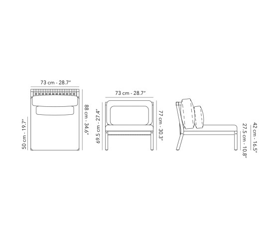 Modular middle seat | Armchairs | Jardinico