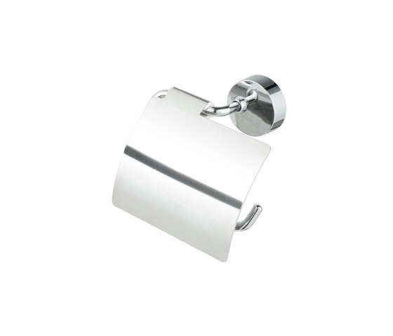 27 Collection | Toilet Roll Holder With Cover Chrome | Paper roll holders | Geesa