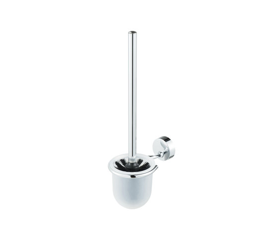 27 Collection | Toilet Brush And Holder Chrome (Black Brush Head) | Toilet brush holders | Geesa