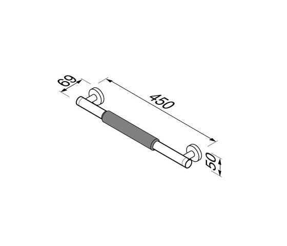 Comfort & Safety | Wannengriff 45cm Chrom (Inklusive Anti-Rutsch-Griff) | Haltegriffe / Stützgriffe | Geesa