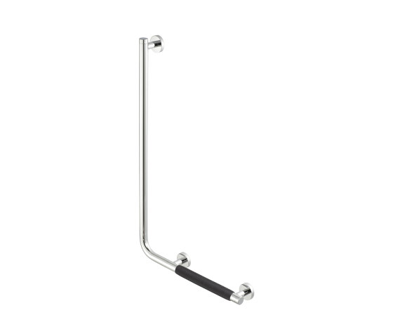 Comfort & Safety | Grab Rail 90° - Left-Handed Chrome (Anti-Slip Handle Included) | Grab rails | Geesa