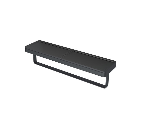 Frame Full Black | Towel Rail With Shelf 42cm Black | Towel rails | Geesa
