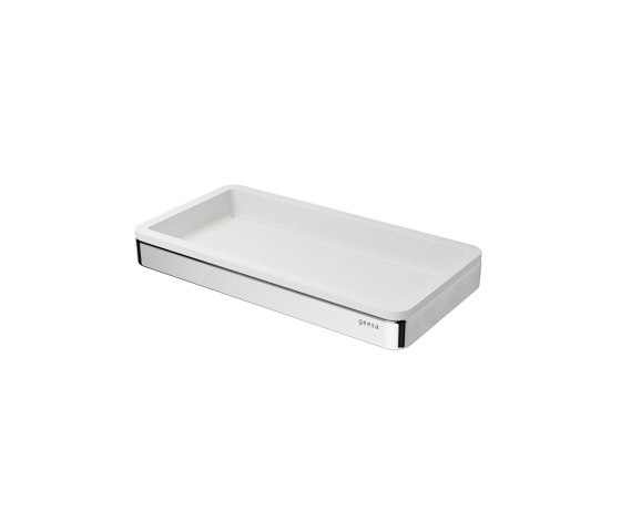 Frame White Chrome | Bathroom Shelf 21cm White / Chrome | Bath shelves | Geesa