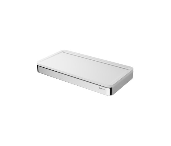 Frame White Chrome | Bathroom Shelf Universal 21cm White / Chrome | Bath shelves | Geesa