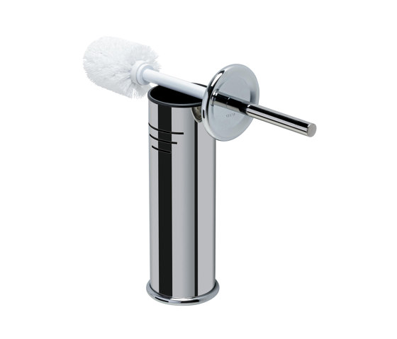 Hotel | Toilet Brush And Holder Chrome (White Brush Head) | Toilet brush holders | Geesa
