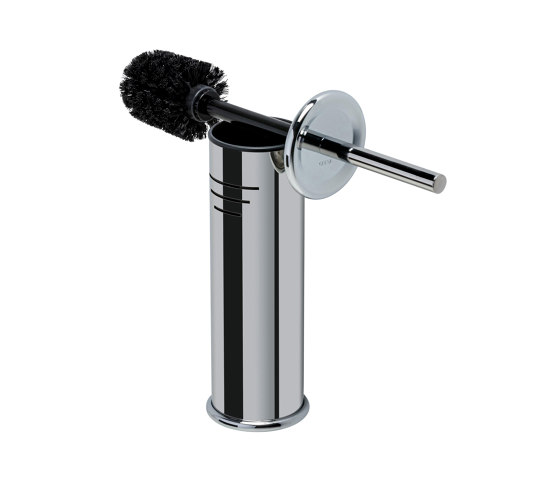 Hotel | Toilet Brush And Holder Freestanding Chrome (Black Brush Head) | Toilet brush holders | Geesa