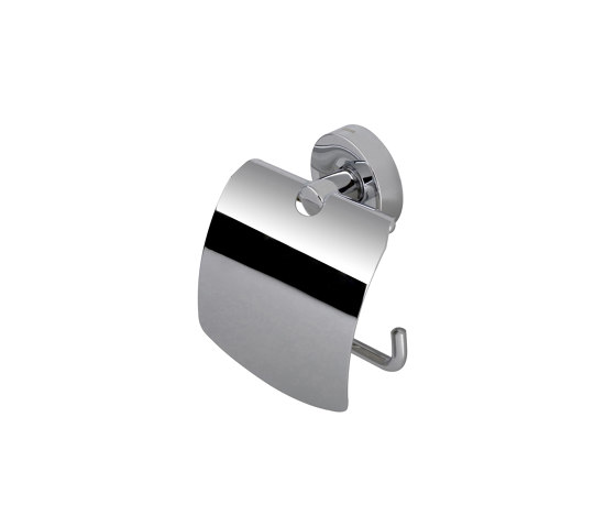 Luna | Toilet Roll Holder With Cover Chrome | Paper roll holders | Geesa