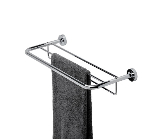 Luna | Towel Rail With Shelf 64cm Chrome | Towel rails | Geesa