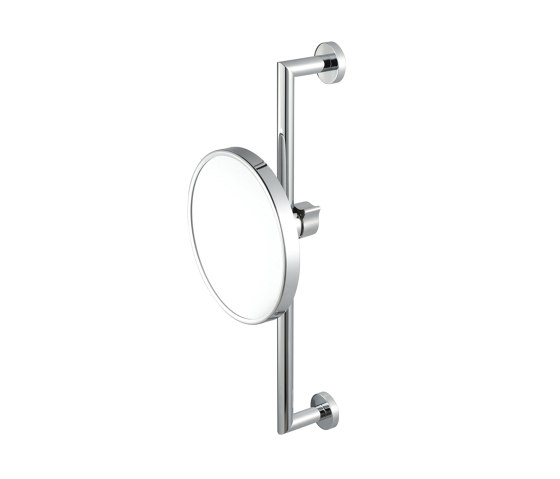 Mirror | Shaving Mirror On Wall Rail 3x Magnification Ø 190 mm Chrome | Bath mirrors | Geesa