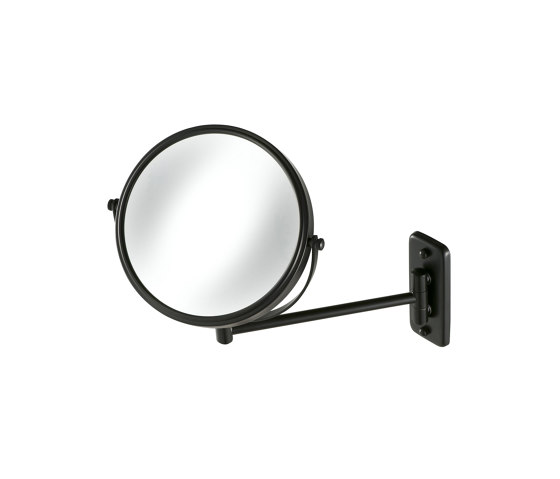 Mirror, Nemox Black | Specchio Da Barba Con 1 Barra 3x Ingrandimento Nero | Specchi da bagno | Geesa
