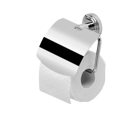 Naxos | Toilet Roll Holder With Cover Chrome | Paper roll holders | Geesa
