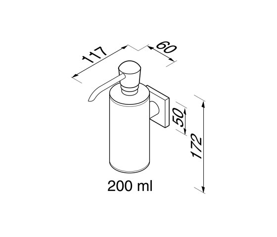 Nelio | Dispenser Per Sapone 200ml Cromato | Portasapone liquido | Geesa