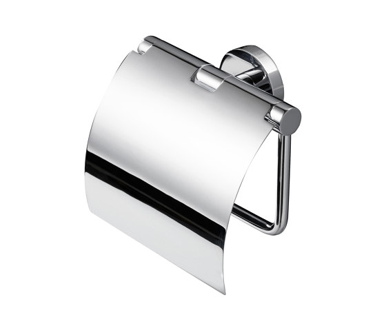 Nemox Chrome | Toilettenzubehör-Set - Toilettenbürste Mit Halter - Toilettenpapierhalter Mit Deckel - Handtuchhaken - Chrom | Handtuchhalter | Geesa