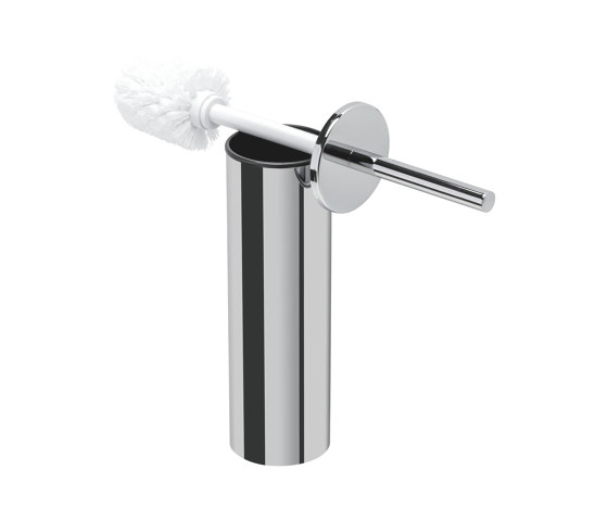 Nemox Chrome | Toilet Brush And Holder Freestanding Chrome (White Brush Head) | Toilet brush holders | Geesa