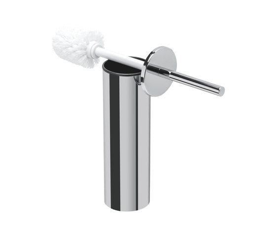Nemox Chrome | Toilet Brush And Holder Chrome (White Brush Head) | Toilet brush holders | Geesa