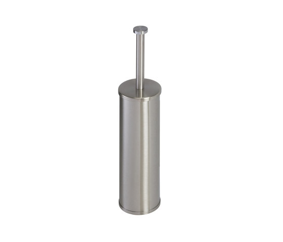 Nemox Stainless Steel | Toilettenbürste Mit Halter Edelstahl Gebürstet (Weißer Bürstekopf) | Toilettenbürstengarnituren | Geesa