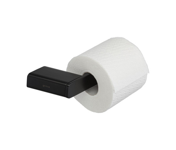 Shift Black | Porte-Rouleau Papier Toilette Sans Rabat Noir (Droitier) | Distributeurs de papier toilette | Geesa