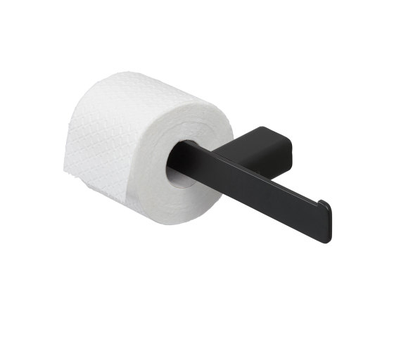 Shift Black | Porte-Rouleau Papier Toilette Sans Rabat Double Noir | Distributeurs de papier toilette | Geesa