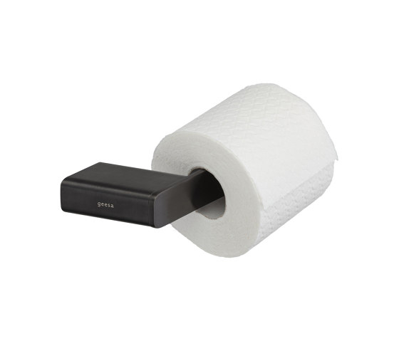 Shift Brushed Metal Black | Toilettenpapierhalter Ohne Deckel Schwarz Metall Gebürstet (Rechts) | Toilettenpapierhalter | Geesa