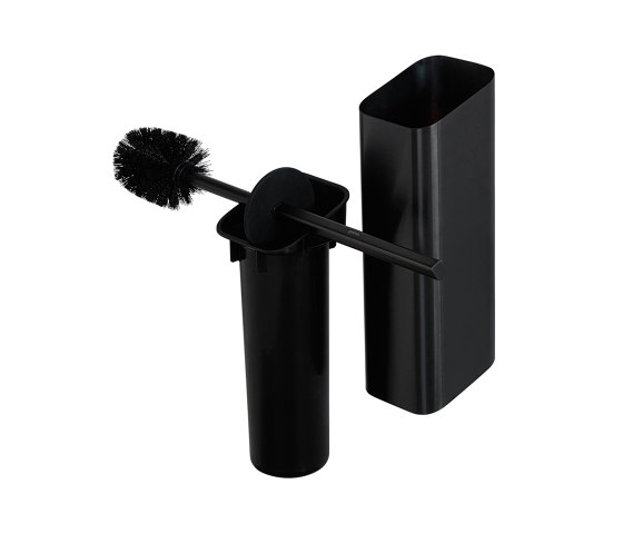 Shift Brushed Metal Black | Toilet Brush And Holder Brushed Metal Black (Black Lid And Brush) | Toilet brush holders | Geesa