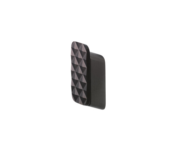 Shift Brushed Metal Black | Towel Hook Medium With Diamond Pattern Brushed Metal Black | Towel rails | Geesa