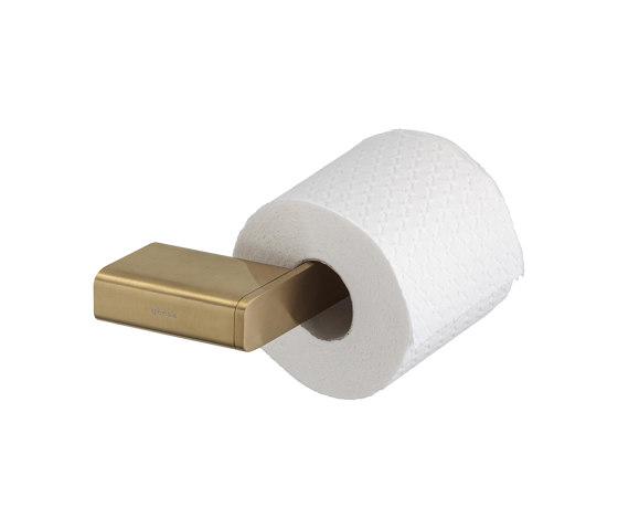 Shift Brushed Gold | Toilet Roll Holder Without Cover Brushed Gold (Right-Handed) | Paper roll holders | Geesa