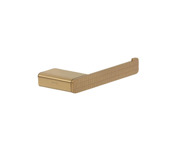 Shift Brushed Gold | Porte-Rouleau Papier Toilette Sans Rabat Avec Motif Triangulaire Or Brossé (Droitier) | Distributeurs de papier toilette | Geesa