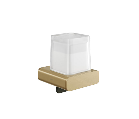 Shift Brushed Gold | Dispenser Per Sapone 200ml Oro Spazzolato Con Vetro Smerigliato | Portasapone liquido | Geesa