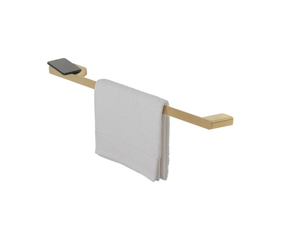 Shift Brushed Gold | Towel Rail With Shelf Brushed Gold | Towel rails | Geesa